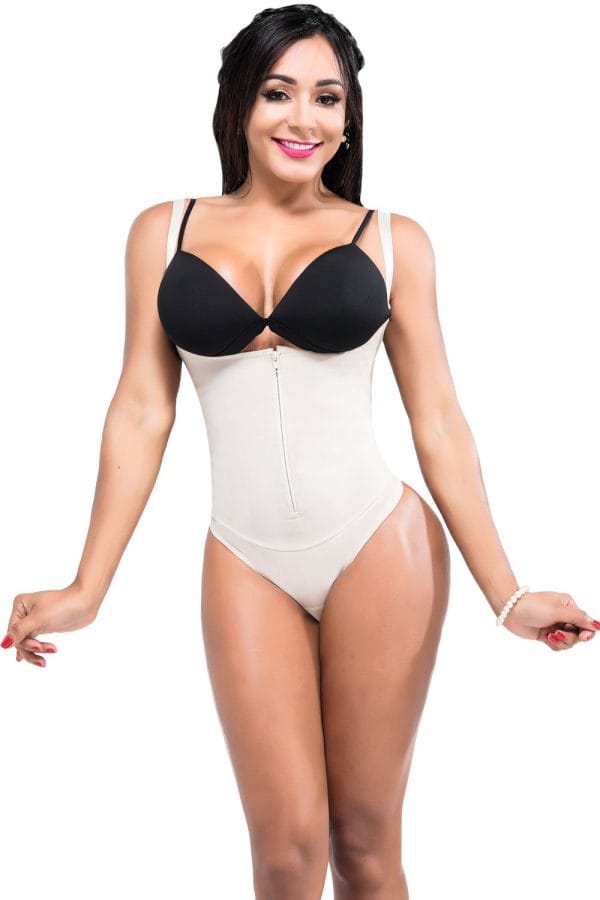 Faja Reductora Tania Beige Frente FAJA REDUCTORA TANIA