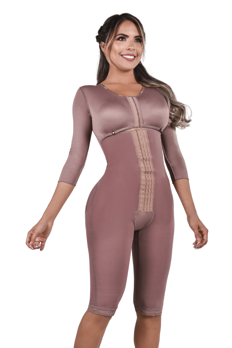 Realza la figura con nuestra faja enteriza con mangas y brasier 2 fajas enterizas con mangas con brasier